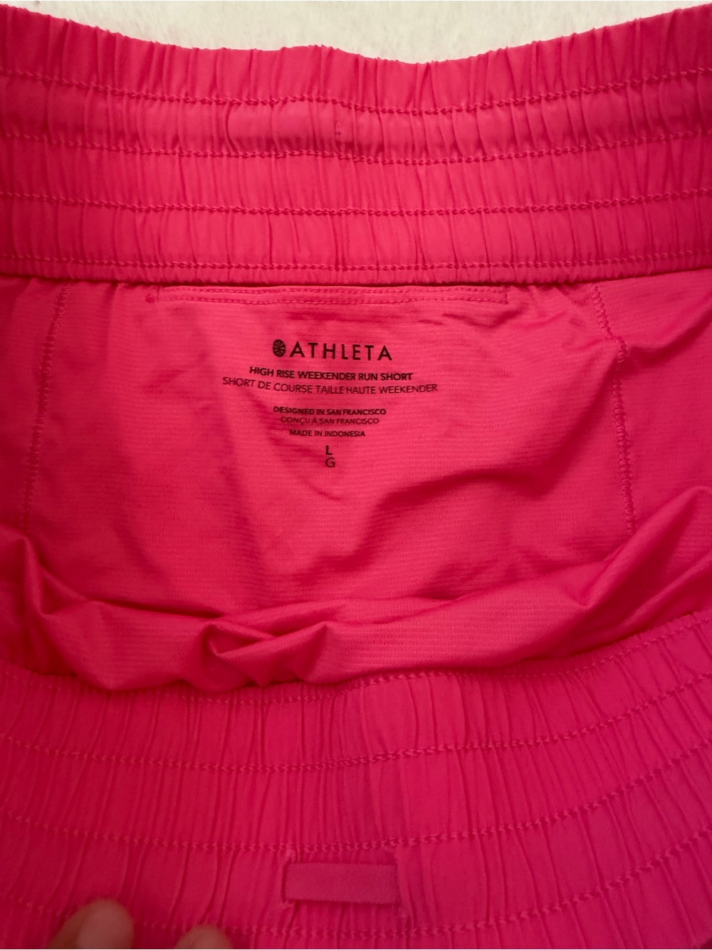 Athleta High-Rise Weekender Run Short — Hot Pink
